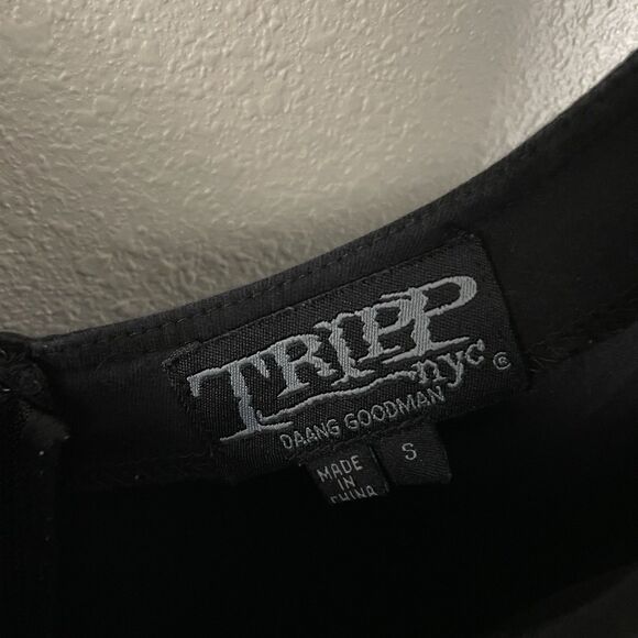 Tripp NYC Daang Goodman Small Black Lace Sleeve Hi Low Corset Front Dress Witchy - Picture 6 of 9